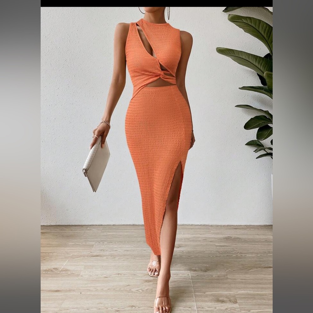 Twist front maxi dress